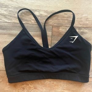 Gymshark size small black V neck sports bra